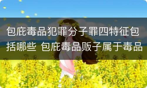 包庇毒品犯罪分子罪四特征包括哪些 包庇毒品贩子属于毒品犯罪吗