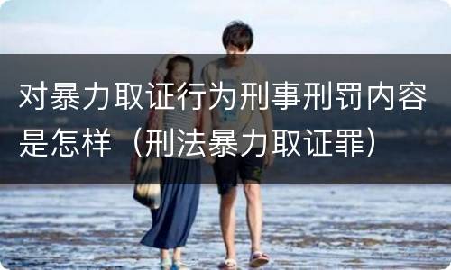 对暴力取证行为刑事刑罚内容是怎样（刑法暴力取证罪）