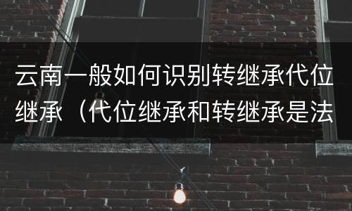 云南一般如何识别转继承代位继承（代位继承和转继承是法定继承吗）