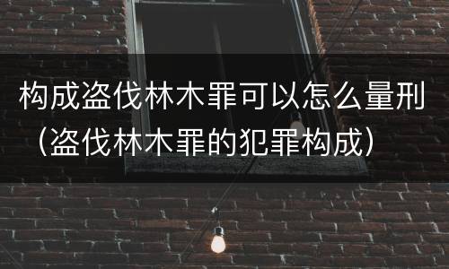 构成盗伐林木罪可以怎么量刑（盗伐林木罪的犯罪构成）