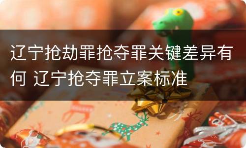 辽宁抢劫罪抢夺罪关键差异有何 辽宁抢夺罪立案标准