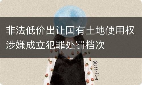 非法低价出让国有土地使用权涉嫌成立犯罪处罚档次