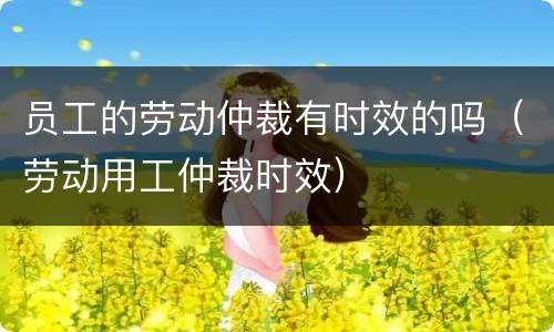 员工的劳动仲裁有时效的吗（劳动用工仲裁时效）
