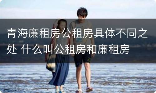 青海廉租房公租房具体不同之处 什么叫公租房和廉租房