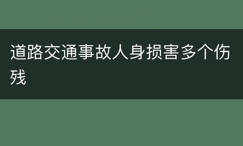 道路交通事故人身损害多个伤残