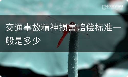 交通事故精神损害赔偿标准一般是多少