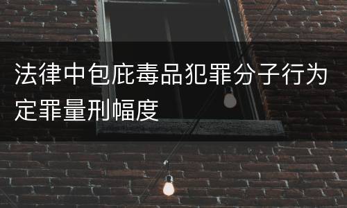法律中包庇毒品犯罪分子行为定罪量刑幅度