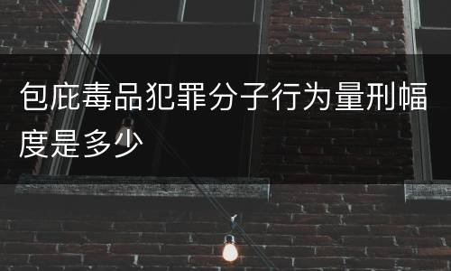 包庇毒品犯罪分子行为量刑幅度是多少