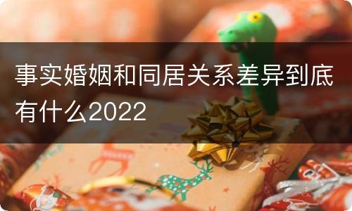 事实婚姻和同居关系差异到底有什么2022