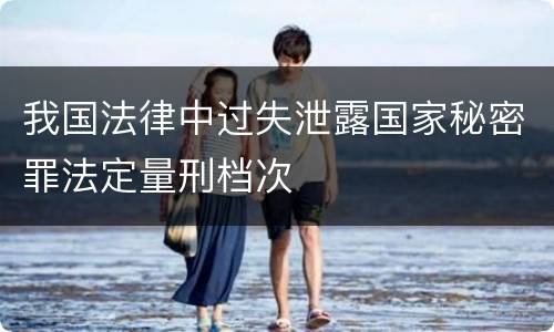 我国法律中过失泄露国家秘密罪法定量刑档次
