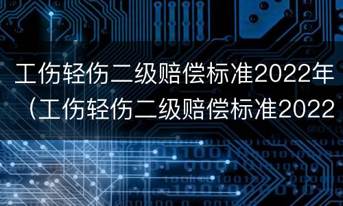 工伤轻伤二级赔偿标准2022年（工伤轻伤二级赔偿标准2022年度）