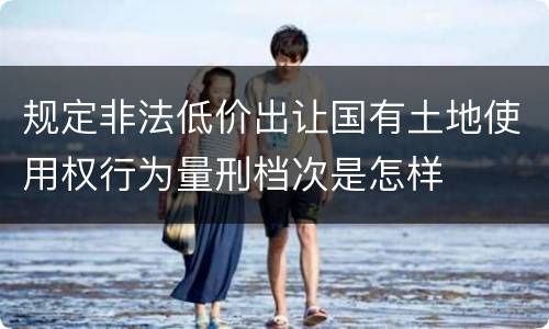 规定非法低价出让国有土地使用权行为量刑档次是怎样