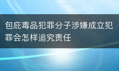 包庇毒品犯罪分子涉嫌成立犯罪会怎样追究责任