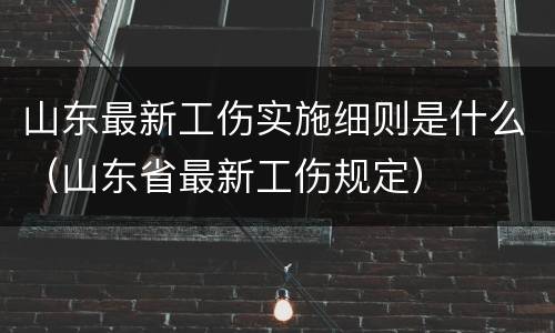 山东最新工伤实施细则是什么（山东省最新工伤规定）