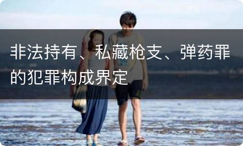 非法持有、私藏枪支、弹药罪的犯罪构成界定