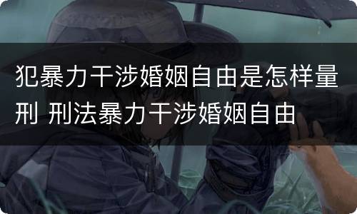 犯暴力干涉婚姻自由是怎样量刑 刑法暴力干涉婚姻自由