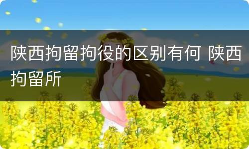 陕西拘留拘役的区别有何 陕西拘留所