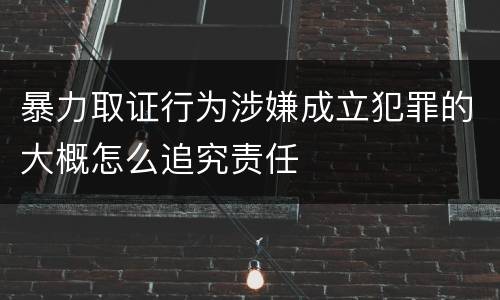 暴力取证行为涉嫌成立犯罪的大概怎么追究责任