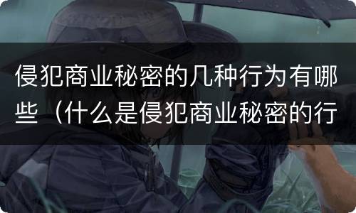 侵犯商业秘密的几种行为有哪些（什么是侵犯商业秘密的行为）