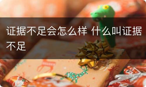 证据不足会怎么样 什么叫证据不足
