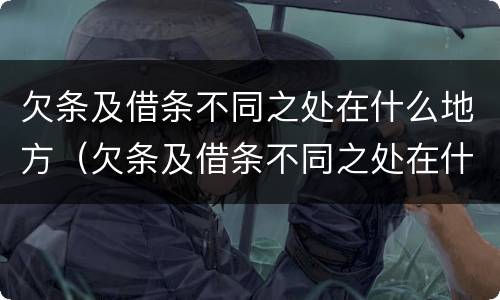欠条及借条不同之处在什么地方（欠条及借条不同之处在什么地方写）