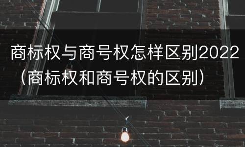 商标权与商号权怎样区别2022（商标权和商号权的区别）