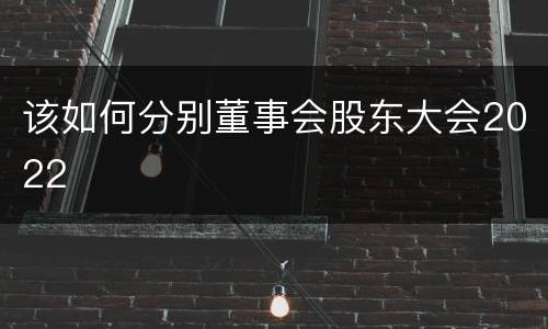 该如何分别董事会股东大会2022