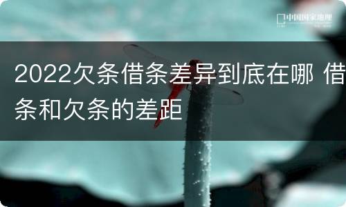 2022欠条借条差异到底在哪 借条和欠条的差距