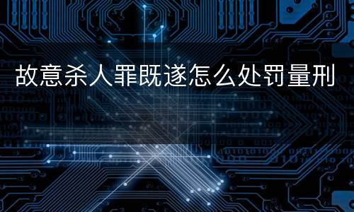 故意杀人罪既遂怎么处罚量刑