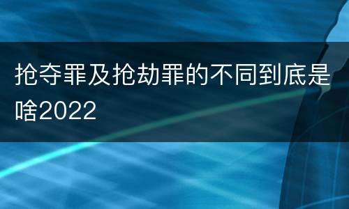 抢夺罪及抢劫罪的不同到底是啥2022