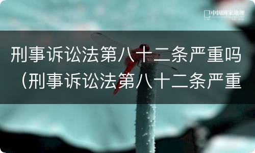 刑事诉讼法第八十二条严重吗（刑事诉讼法第八十二条严重吗判几年）