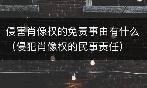 侵害肖像权的免责事由有什么（侵犯肖像权的民事责任）