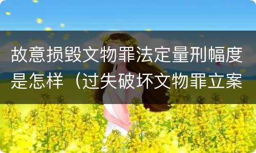 故意损毁文物罪法定量刑幅度是怎样（过失破坏文物罪立案标准）