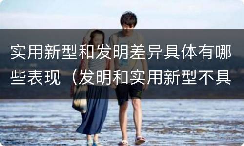 实用新型和发明差异具体有哪些表现（发明和实用新型不具有什么特性）