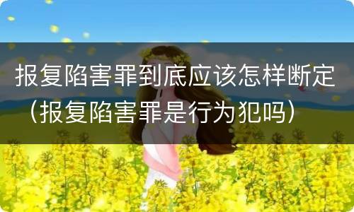 报复陷害罪到底应该怎样断定（报复陷害罪是行为犯吗）