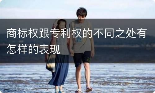 商标权跟专利权的不同之处有怎样的表现
