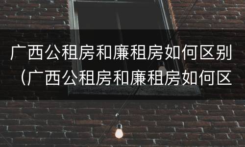 广西公租房和廉租房如何区别（广西公租房和廉租房如何区别图片）